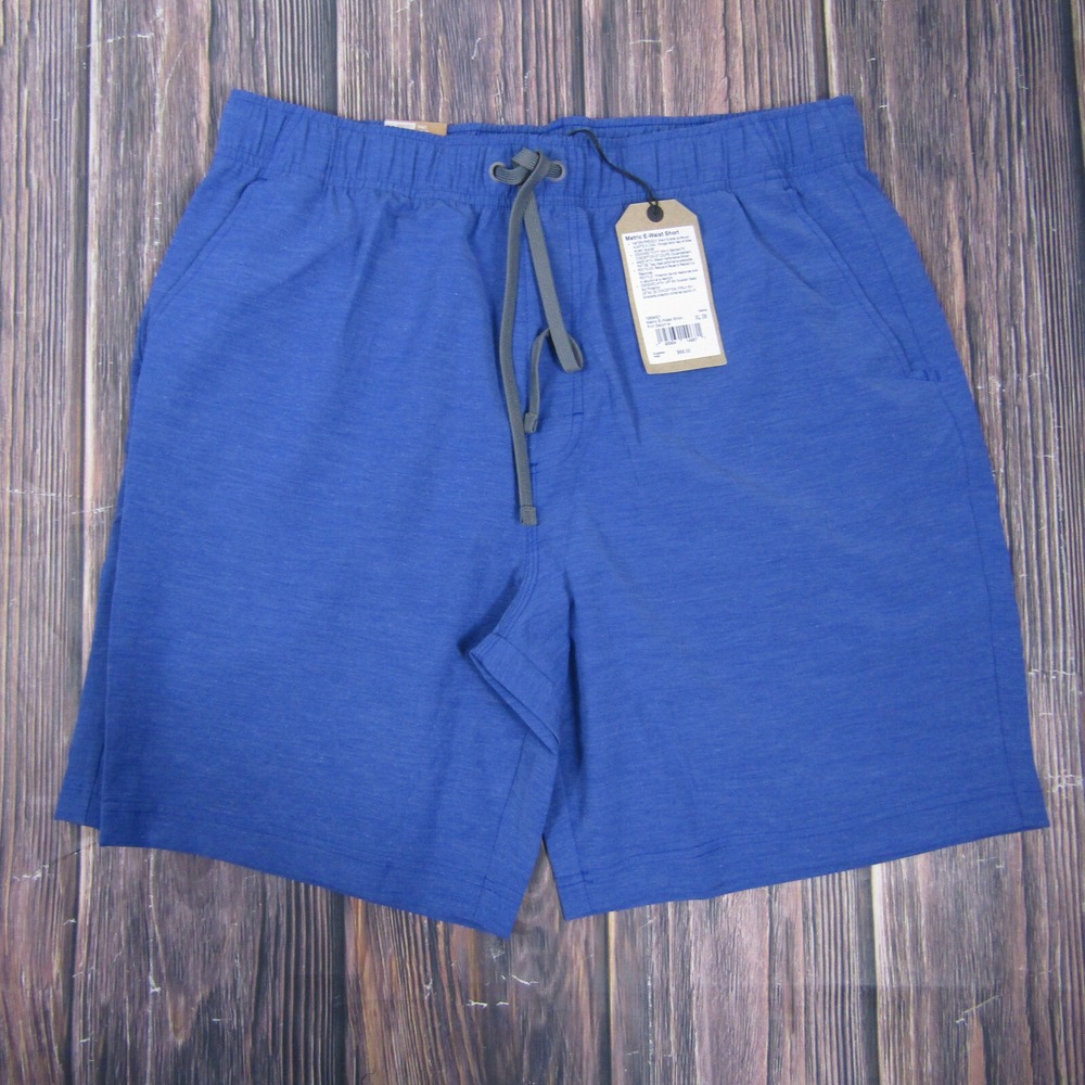Prana NEW NWT Mens XL 8" Metric E-Waist Board Shorts Blue Swim‎ UPF50+